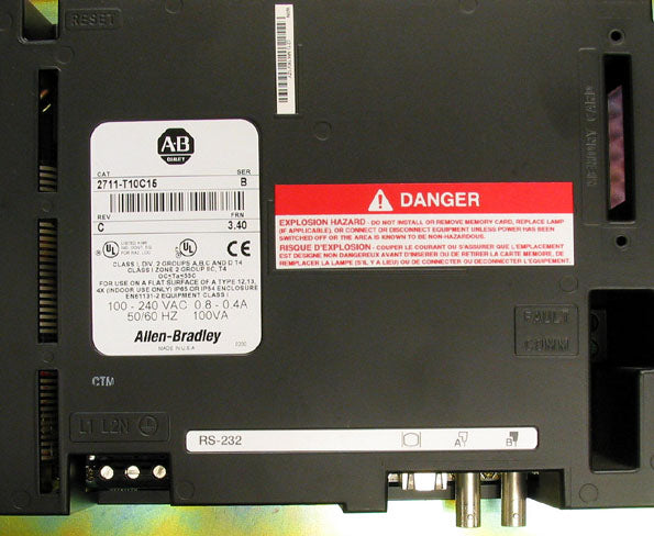 AB / Allen Bradley 2711-T10C15 PanelView Panel View 1000 Color Touch