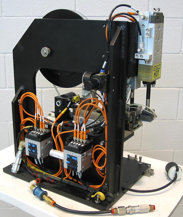 Hot Stamper / Sealer Modular Automation System with Supply Reel