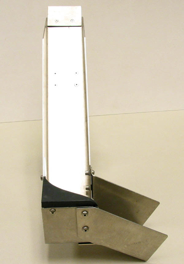 Discharge Chute SS Stainless Steel with Bend and Mounting Base