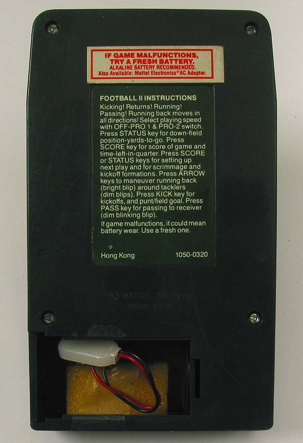 Mattel 1978 Football 2 Handheld Electronics Game