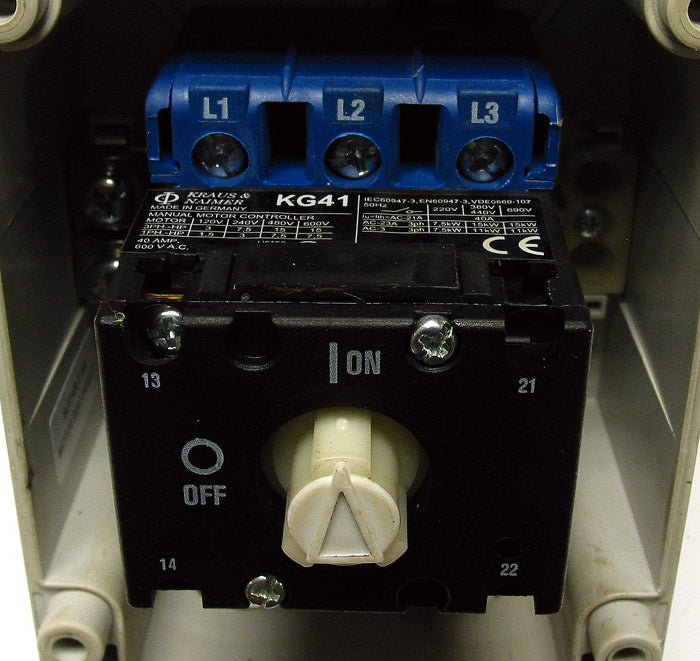 Kraus & Naimer KG41 Power Disconnect Switch 4 Pole with Enclosure Box