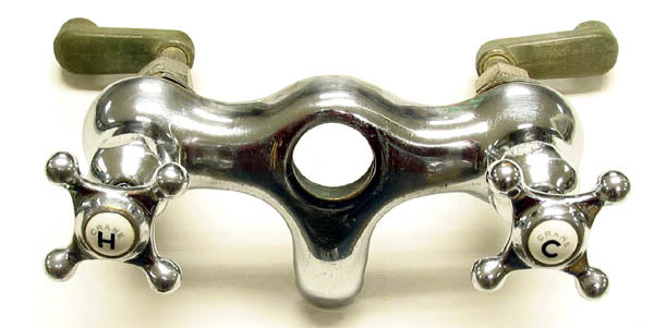 Crane 6" Centerset Faucet Vintage Pre WW2 Lavatory Valve Faucet
