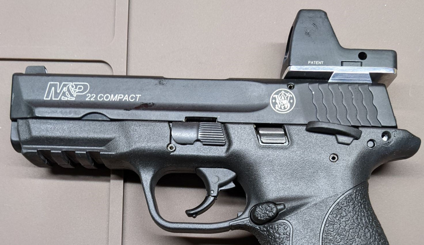 Smith & Wesson S&W M&P 22 Compact to Trijicon RMR / SRO / Holosun HS407C or HS507C Red Dot Dovetail Adapter Mount