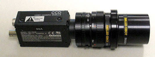 Sony XC-75 CE Vision Inspection CCD Camera with Melles Griot 59 LGC 535 & 59 LGE 408 Lenses