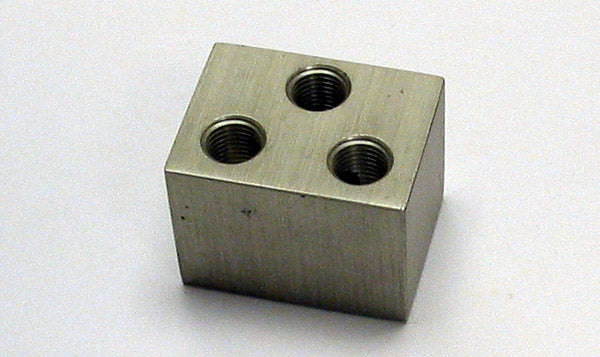 Anodized Aluminum Manifold 3 Port NPT