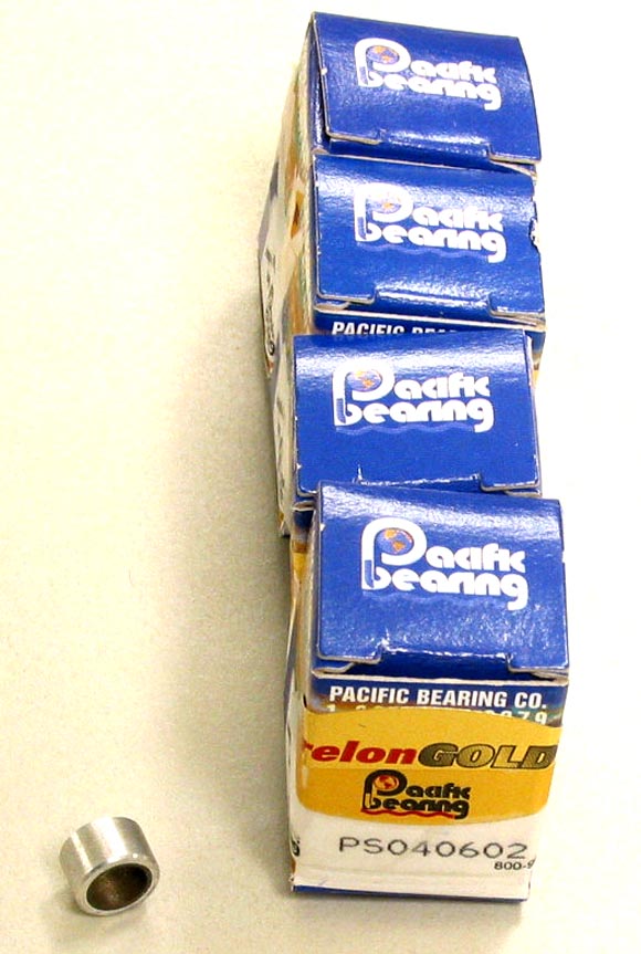 Pacific Bearing Co. Part Number PS040602 GOLD Self Lubricating Sleeve Bearing 1/4 Length