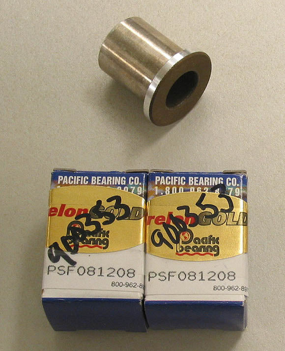 Pacific Bearing Co. Part Number PSF0812-08 GOLD Self Lubricating Sleeve Flange Bearing 1/2 I.D.