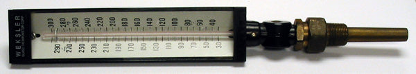 Weksler AS5H-46 / A935AF6 Adjustable Angle Industrial Thermometer 30 to 300 Deg. F