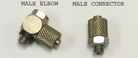 Banjo Male Elbow M5 Nickel Plated Brass for 6mm Tube