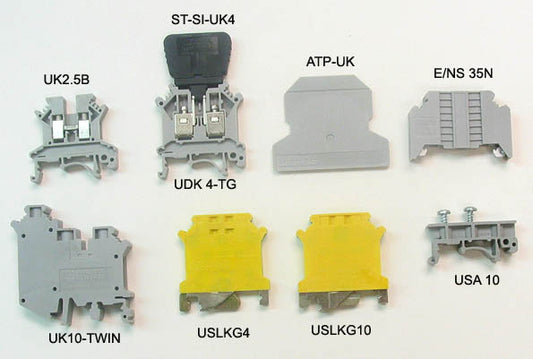 DIN 35mm Rail IEC Terminal Blocks Phoenix Contact UK2.5, UK10-Twin, USLKG4