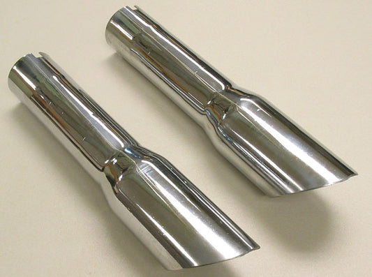 Chrome Tailpipe Tips Set Of Two NOS Merit 2P4378