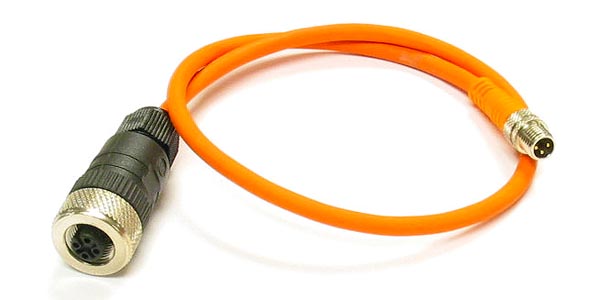 Lumberg RSMV3-RKMV3-90/1 907  Adaptor Straight M8 Male to Straight M12 Female Connector Sensor Cable Cord