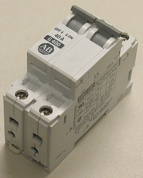 AB Allen Bradley 1492-CB2G400 Circuit Breaker 2 Pole, 40 Amp, Normal Inductive Load