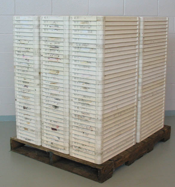 MFG Molded Fiberglass Reinforced Stacking Trays / Containers Dimensions are 22.0 x 12.0 x 1.3