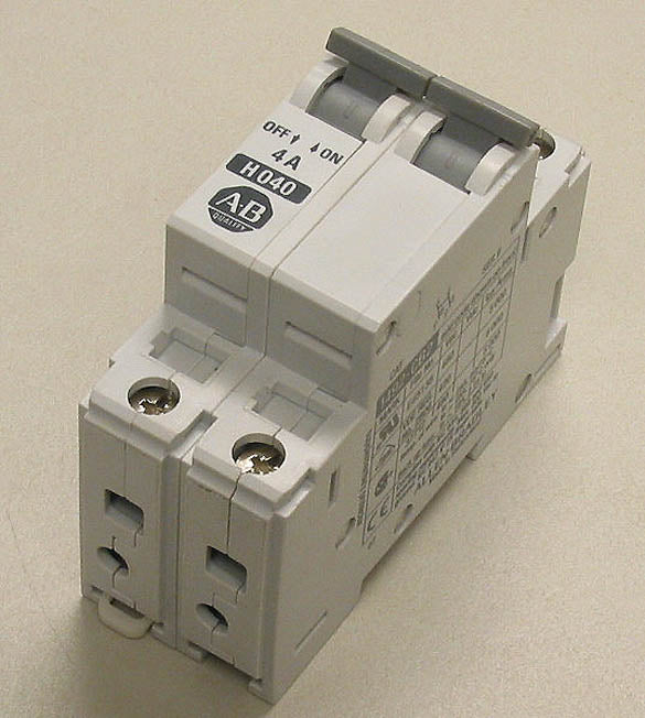 AB Allen Bradley 1492-CB2H040 Circuit Breaker 2 Pole, 4 Amp, Highly Inductive Load