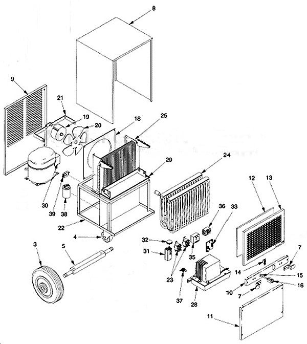 Ebco / Oasis DO-75 Industrial Dehumidifier Parts